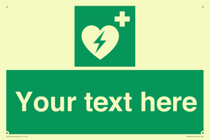 Custom Defibrillator Sign